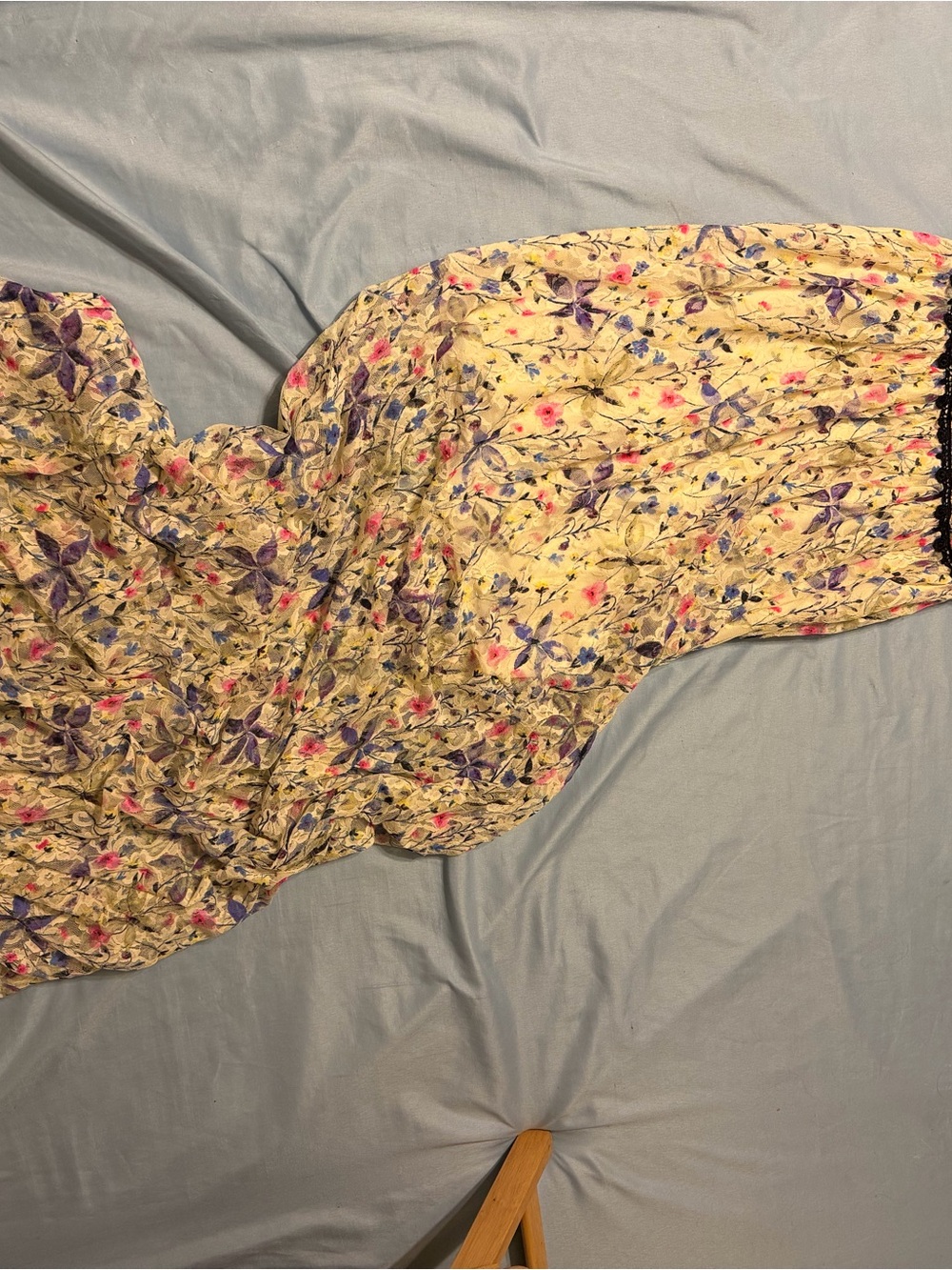 Free People Cream Lace Floral maxi dress
